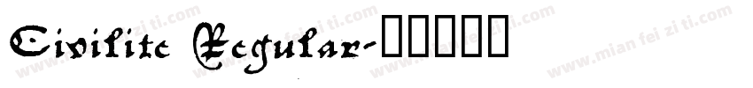 Civilite Regular字体转换